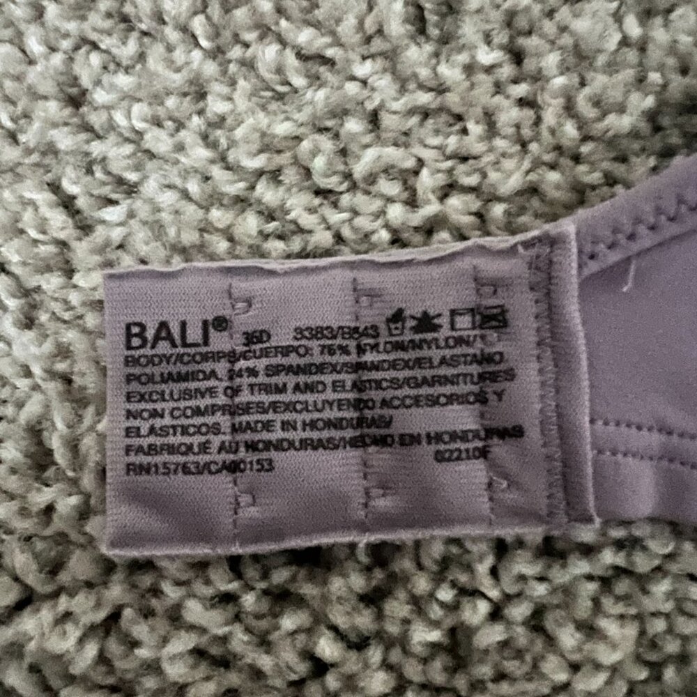 Bali Bra Perfectly Purple 36D NWT - Picture 3 of 6